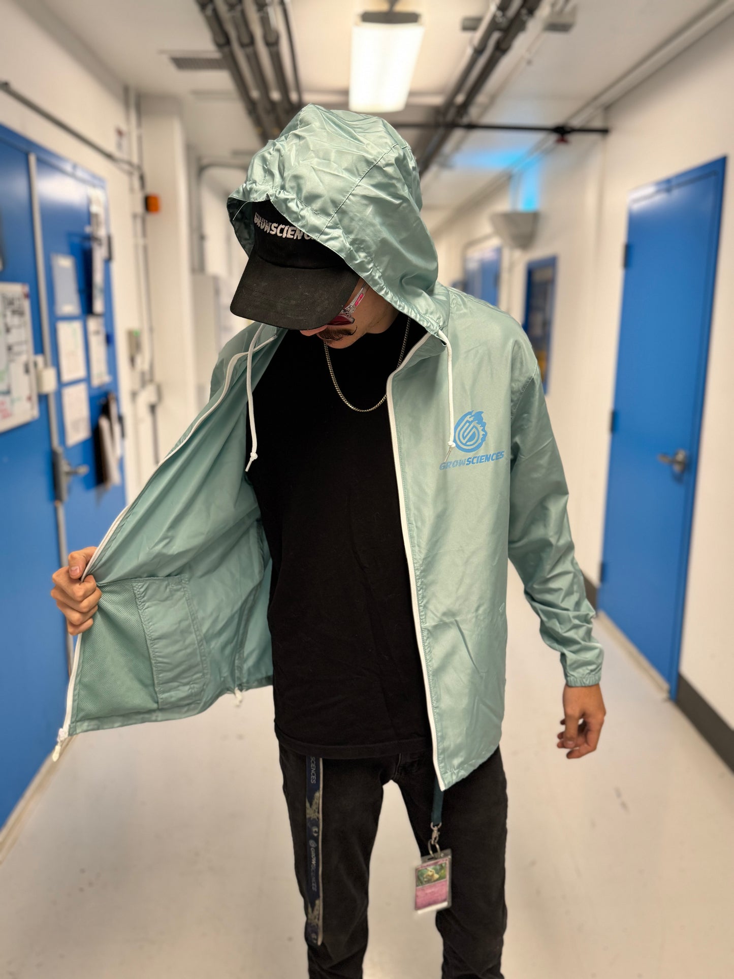 >Grow Sciences windbreaker< (V2) (AQUA)